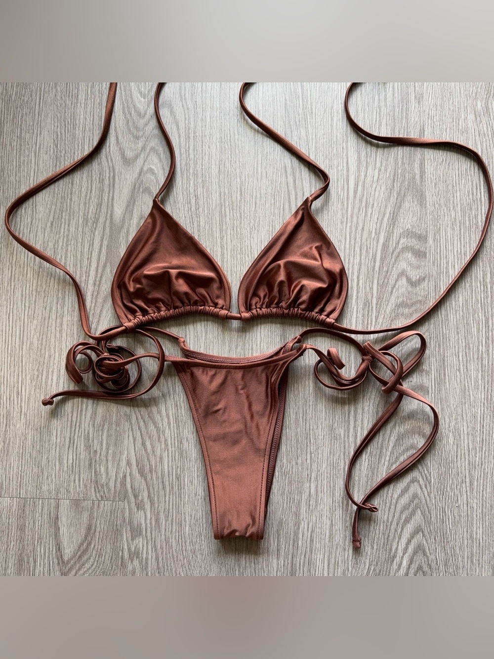 Frankie's Bikinis satin bikini